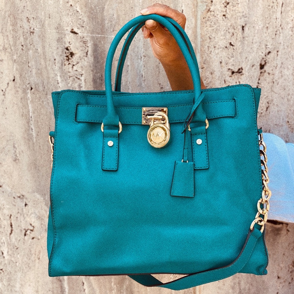 Michael Kors Turquoise Large Tote
